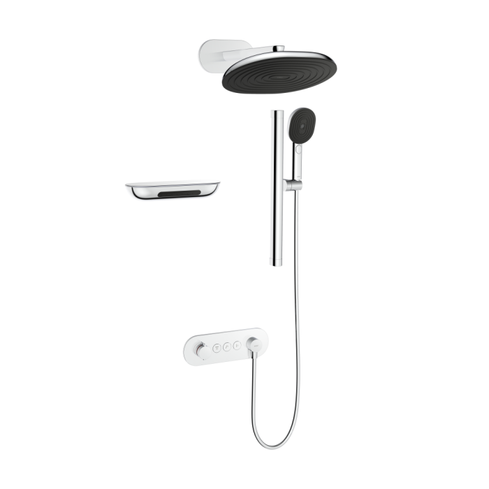 NOVIA CONCEALED THERMOSTATIC SHOWER SYSTEM (Three-Function Model) F602-F220